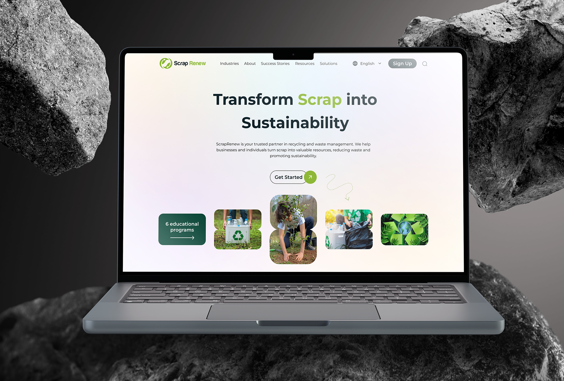 Modern UI/UX Design for Scrap Renew Platform